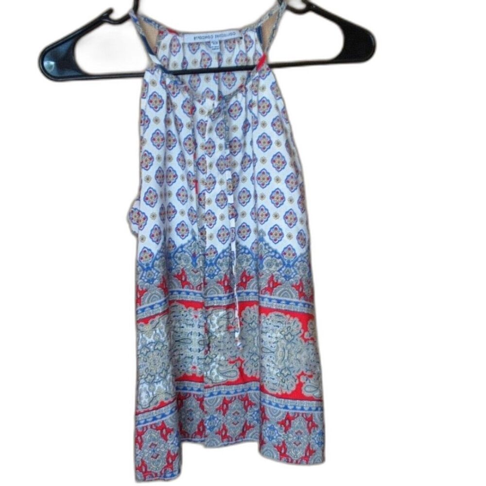 Collective Concepts Boho Contemporary Floral Paisley Print Sleeveless Top XS